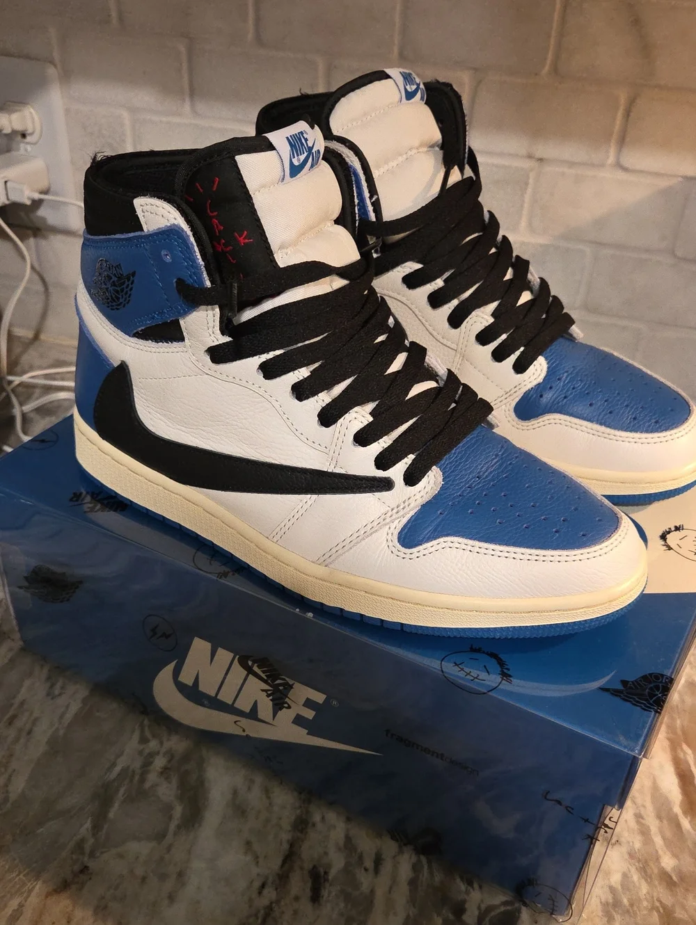 Nike Air Jordan 1 High Fragment Travis Scottt Sz US 10 Excellet Condition